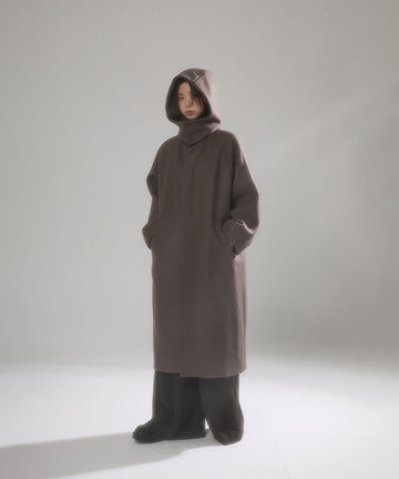 Hoodie Balmacaan Long Coat